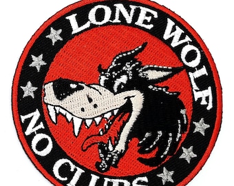 Lone Wolf Arch Patch Kreepsville 666 Name Tag Embroidered Iron On Applique