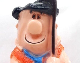 Fred Flintstone Golfer 8" Coin Bank ~ HBP ~ Hanna Barbera Productions  1973