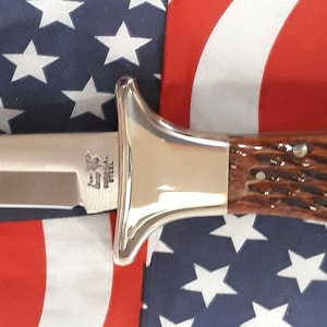 Frost Cutlery Widow Maker Pocket Knife Surgical Steel Made In Japan - Honeycomb Bone Handle