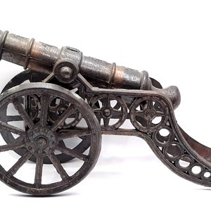 Cast Metal Ornamental Signal Cannon Replica 13&quot;X6 1/2&quot;X 3 3/8&quot;