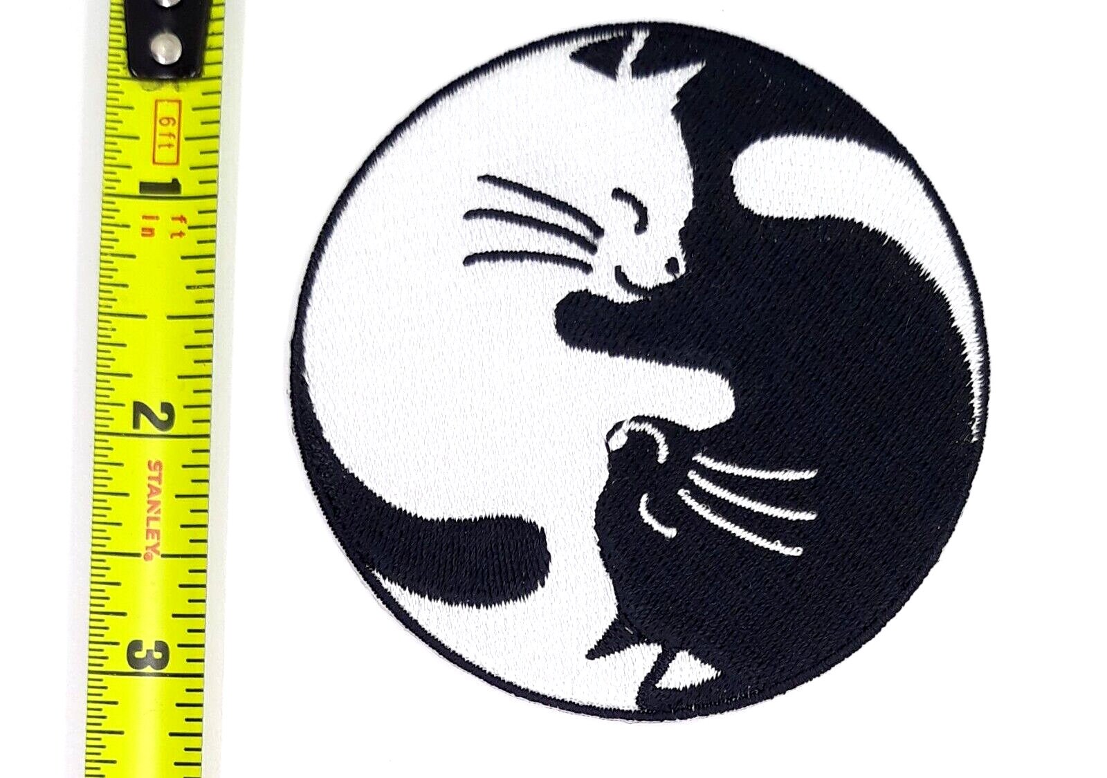 Buy Yin Yang Harmony Cat Iron On Patch Embroidered Sew On Applique Badge Online In India - Foto 11