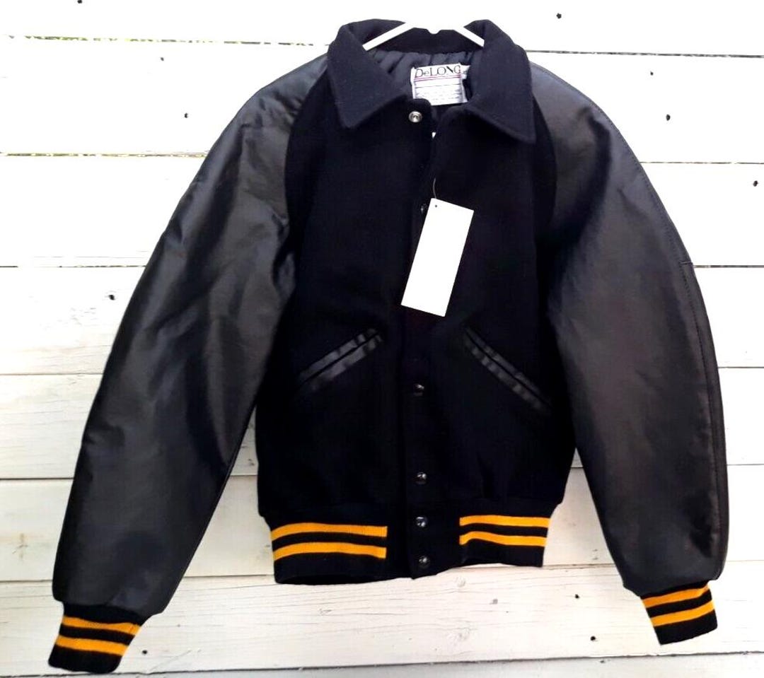 2トーン◎ 70s~80s DeLong Wool Award Jacket 🔥🚨Vintage 80s Delong XL Seattle Supersonics Wool Varsity