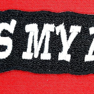 Kiss My Ass Iron on Sew On Embroidered Patch 4&quot; X 1&quot;