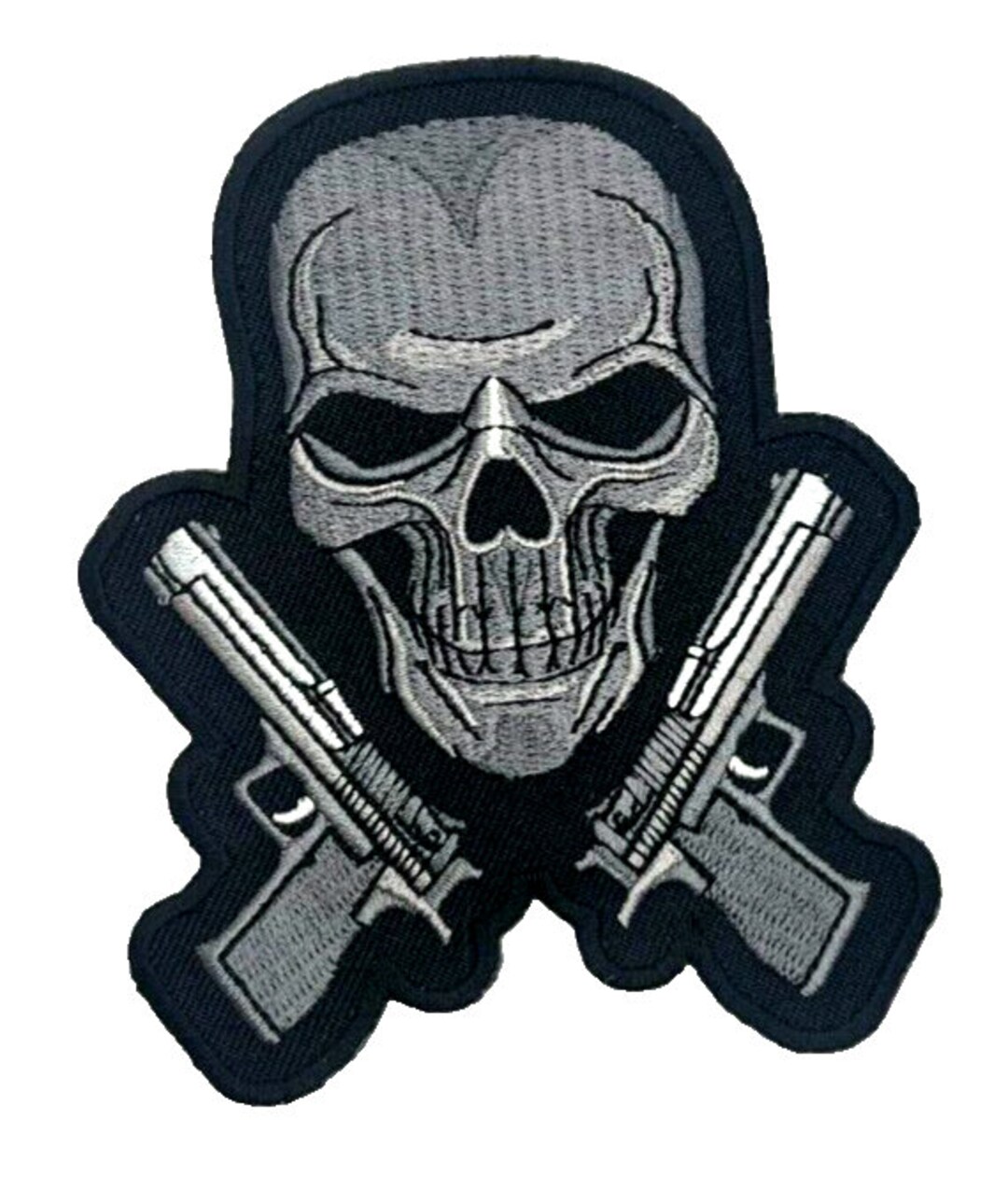 Patch Bker Skull Skeleton Hand Embrodered Punk Rock - Etsy