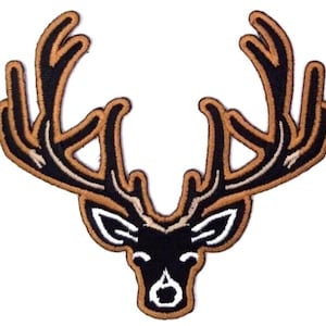 Buck / Deer Iron On Embroidered Patch 4" x 3 1/2"