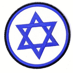 Jewish Star Of David Round  Iron On Sew On Embroidered Patch 3&quot; X 3&quot;