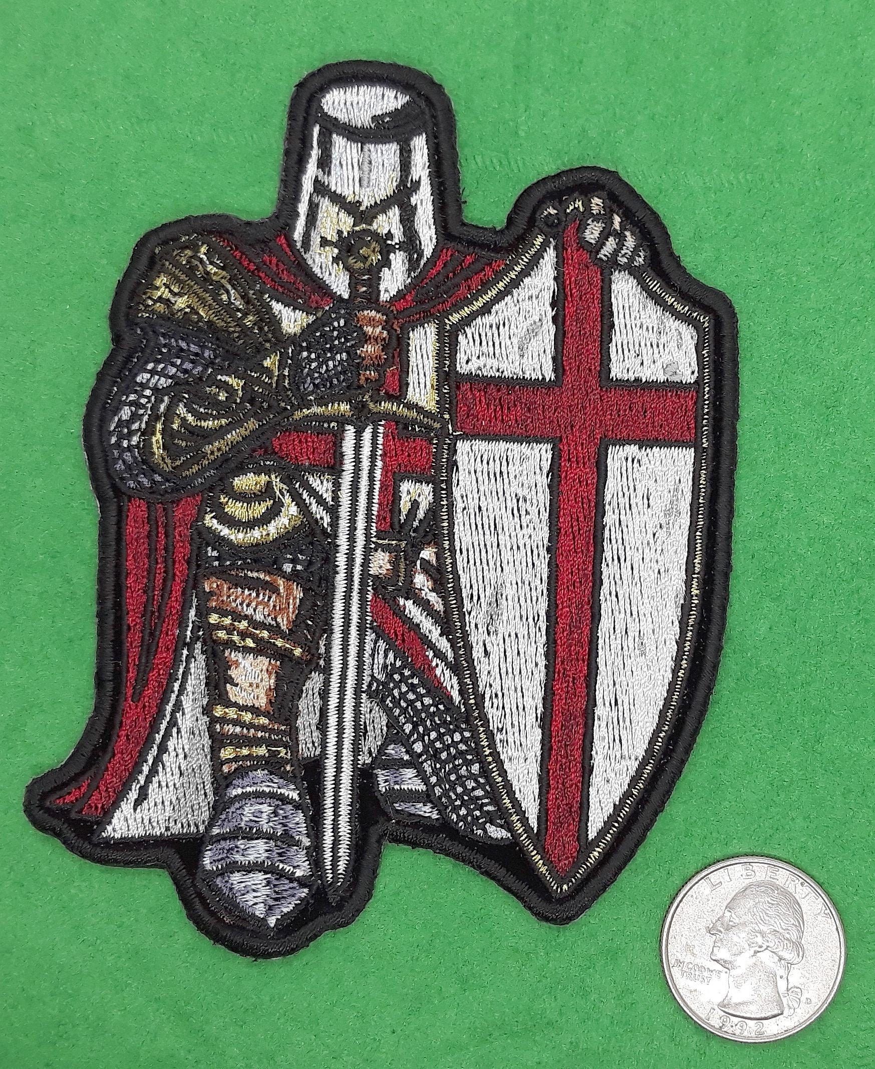 Knights Templar In Red Iron On Sew On Embroidered Patch 3.3 Etsy