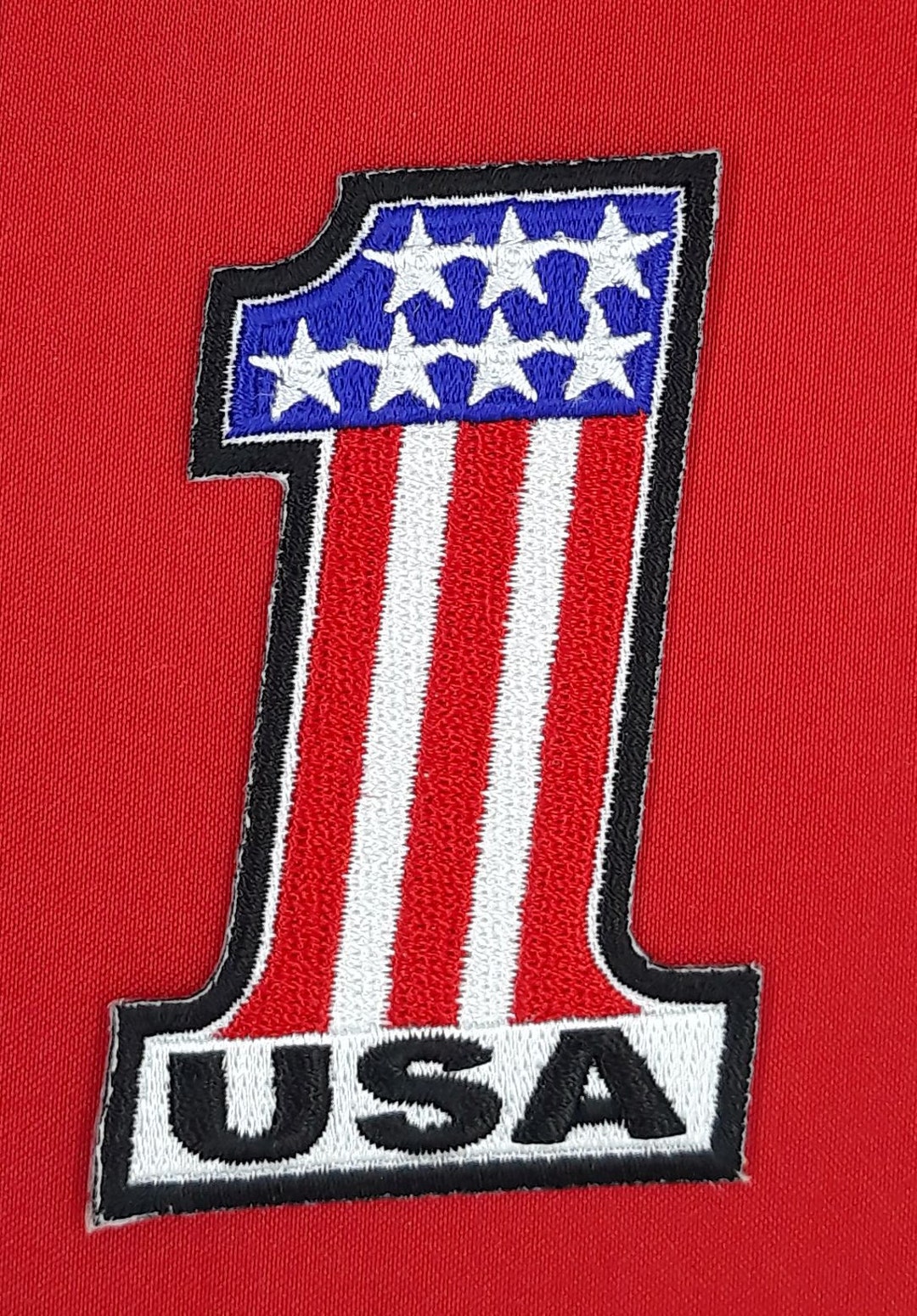 USA Number 1 Flag Iron on Sew on Embroidered Patch 2 X - Etsy