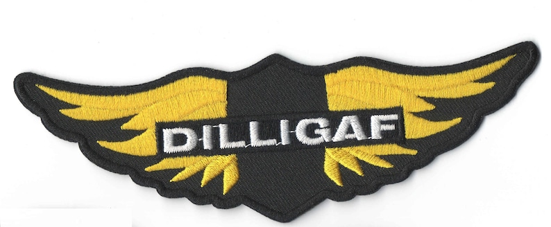 Dilligaf Wings Iron On Sew On Embroidered Patch 5 34 X 1 78