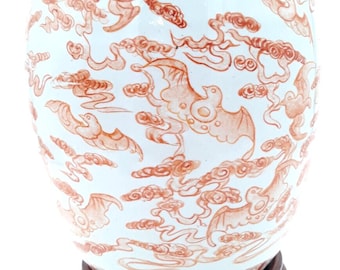 Chinese Ya Wan Cang Porcelain Ceramic Ginger Jar With Lid - Antique