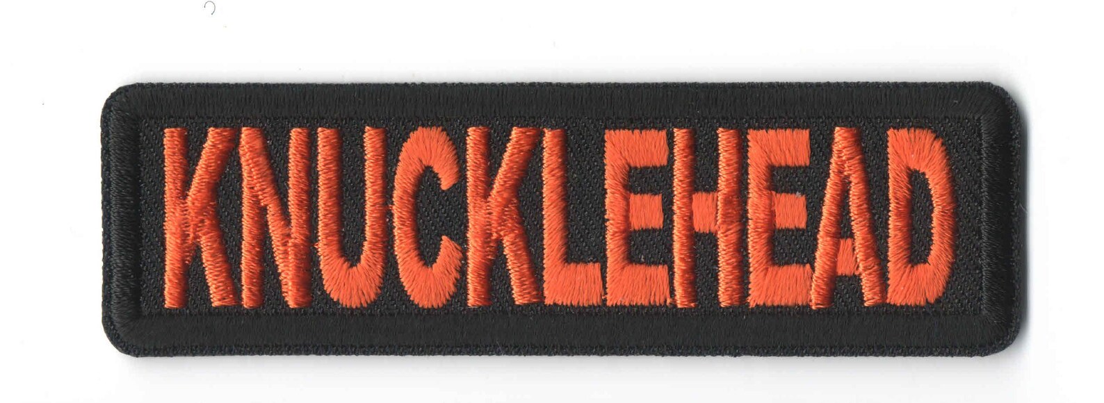Knucklehead Logo in Orange Iron on Sew on Embroidered Patch 3 Etsy