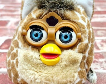 Furby Buddies Giraffe Pattern Bean Bag Tiger Elect. Plush Like