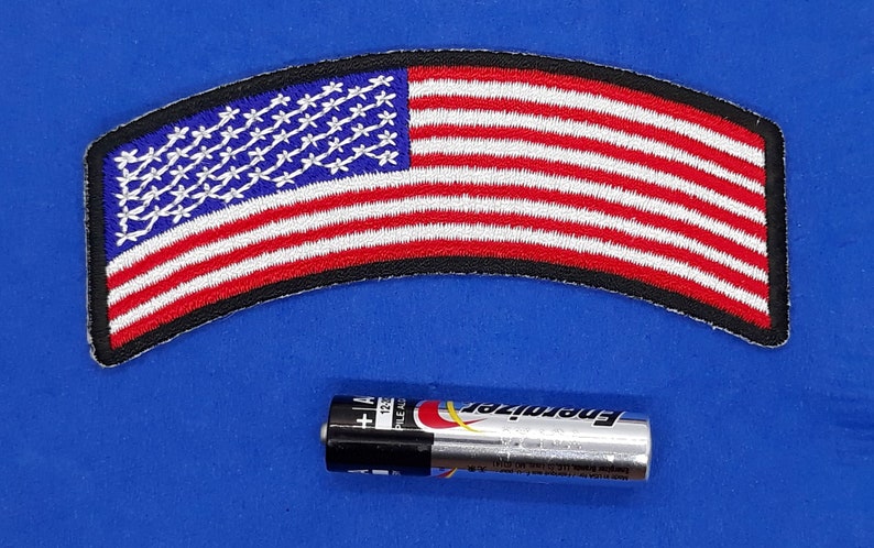 Small American U.S. Flag Rocker Style Iron on Sew on | Etsy