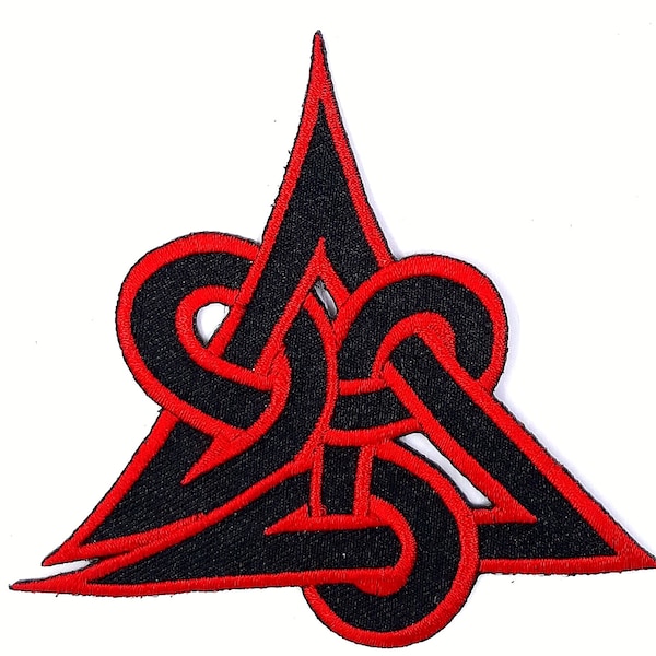 Celtic Triad / Knot Iron On Embroidered Patch 3 1/4 " X 3 1/2 "
