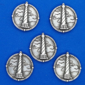 LightHouse Seaside  Conchos  / Concho 5 Count With Mounting Screws  Approx. 1 1/8&quot;