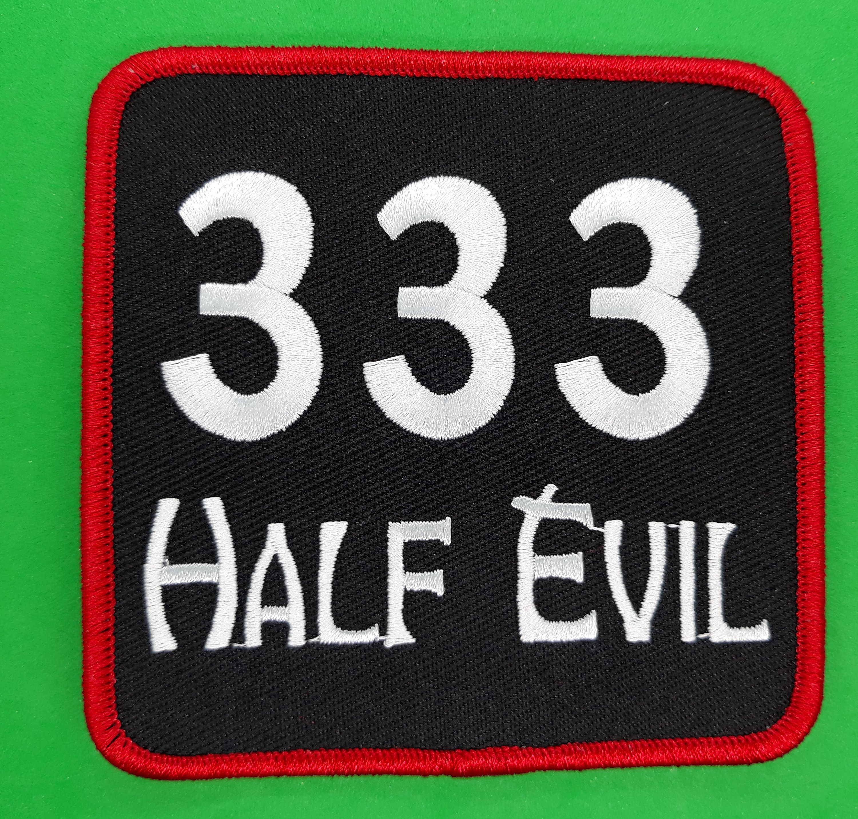 333 Half Evil Iron on Sew on Embroidered Patch 3.5 X - Etsy