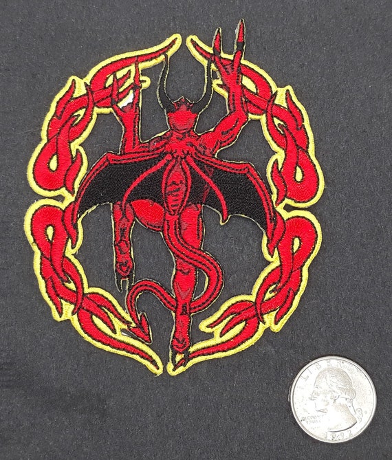 Climbing Devil / Demon Die-cut Sew-on Iron-on Embroidered - Etsy