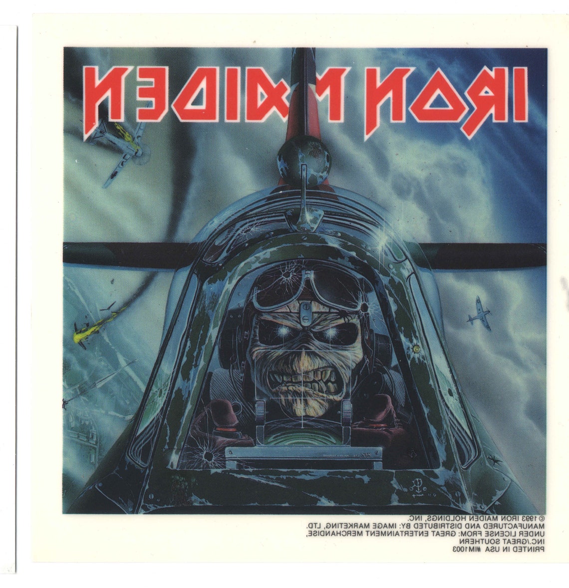 Iron Maiden Aces High Vintage 1993 Static Sticker 6 X Etsy