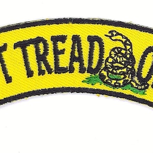 DON'T TREAD ON Me Gadsden Flag Snake Yellow Embroidered Patch Craft Supply