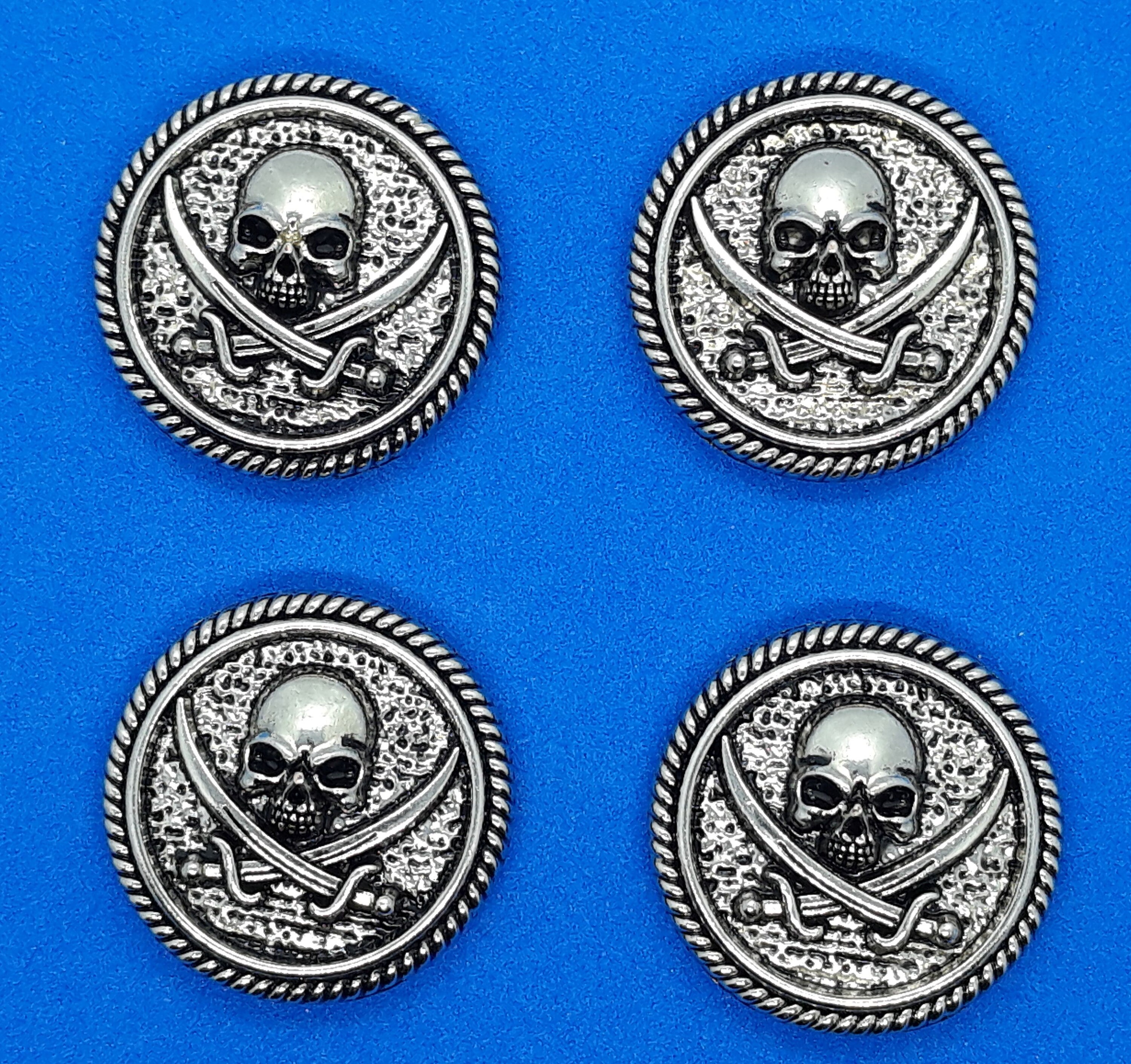 Conchos 3.2cm Classic Western Star Steel NP Silver Finish 36 Pieces - Foto 2