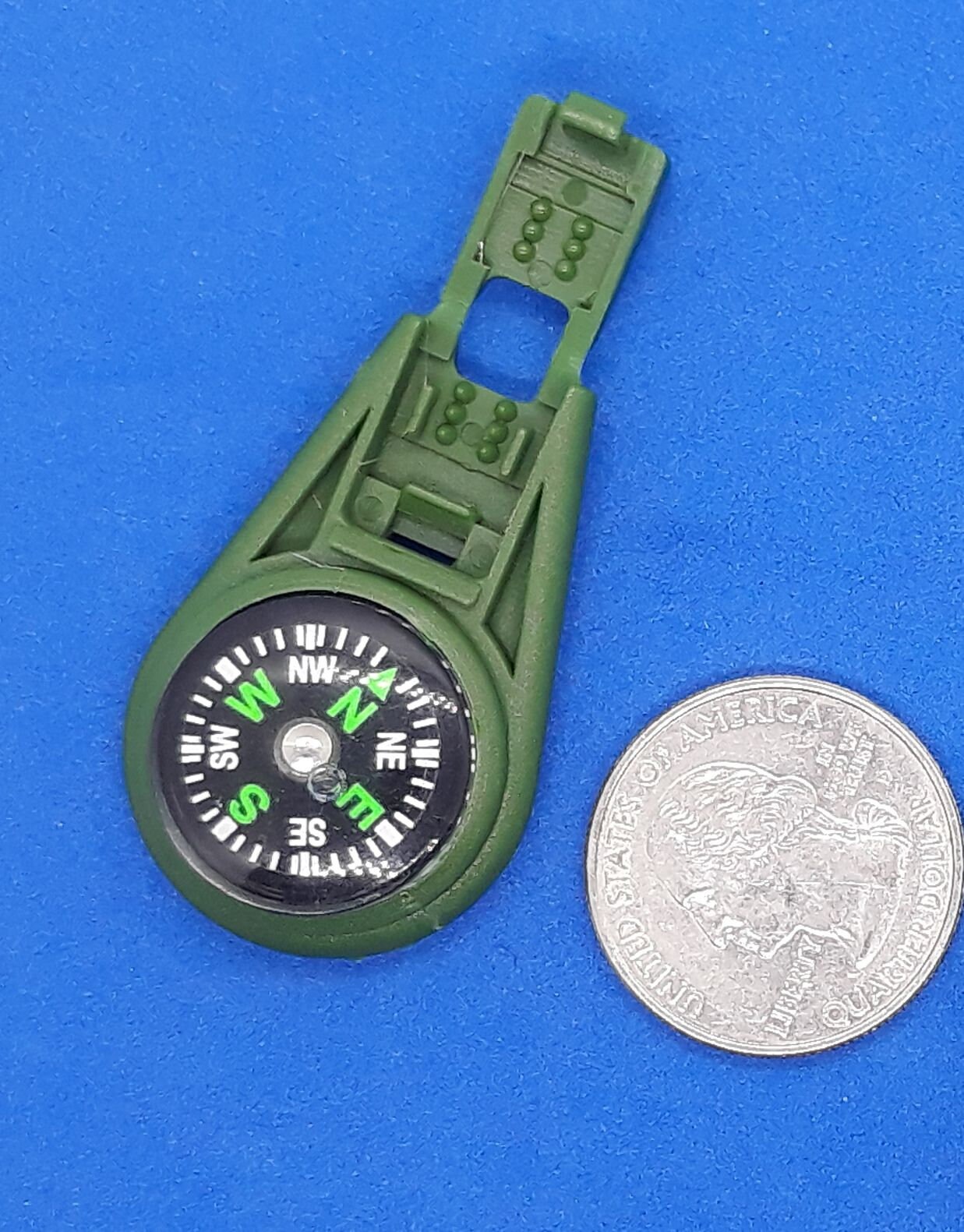 Compass Zipper Pull Liguid Filled Forest Green 4 Pieces for Etsy