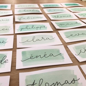 Marque places en papier pour mariage faits main (Lot de 30)