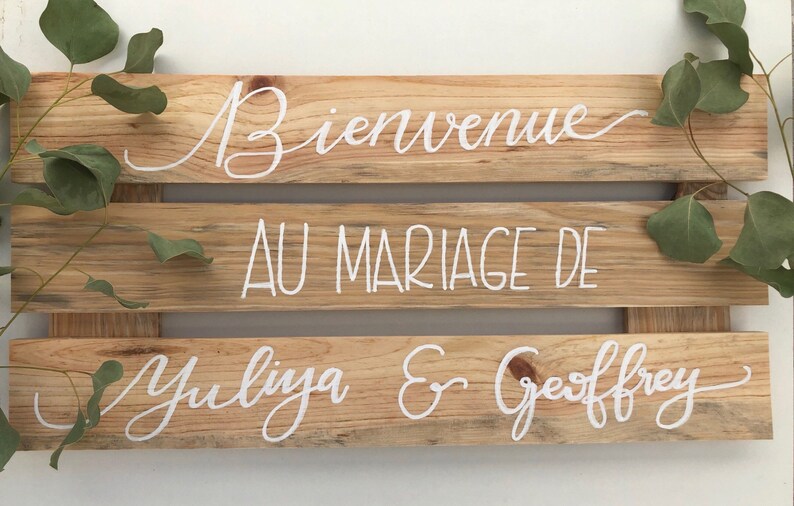 Panneau Bienvenue Mariage Palette