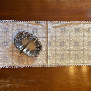 Lefkara Laces - Table Runner, Table Cloth, Traditional Cypriot Lefkaritika Embroidery
