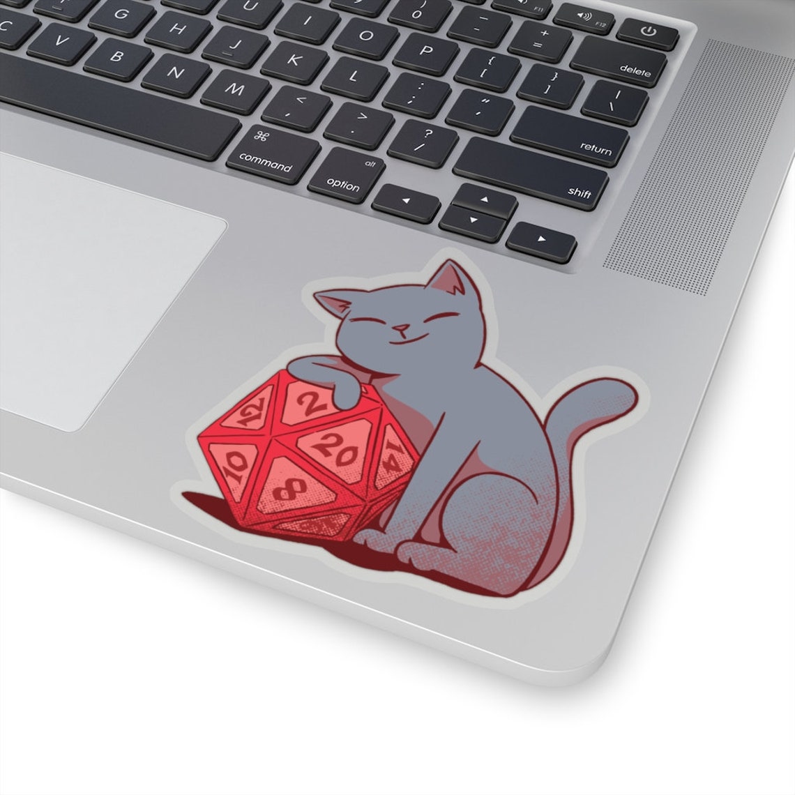 Dice Cat Kiss-Cut Sticker Transparent Sticker Laptop | Etsy