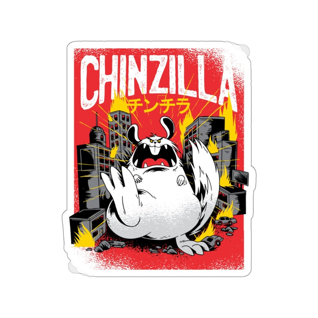 Chinzilla Kiss-cut Stickers Transparent Sticker Laptop - Etsy