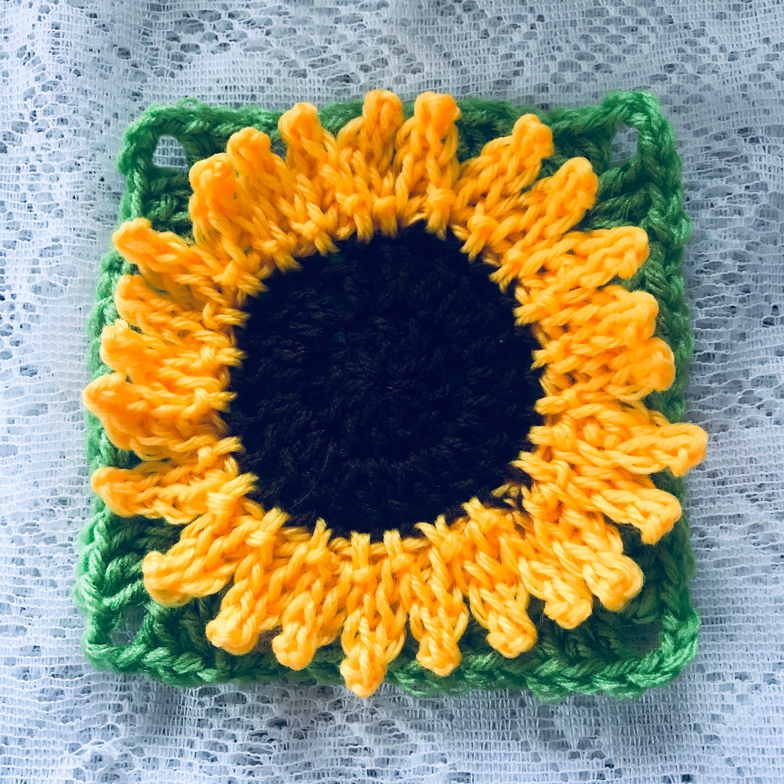 Sunflower Granny Square Pattern Etsy