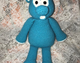 Crochet 16 inch Amigurumi Silly Monster Pattern. Digital pdf file in English with US terms.