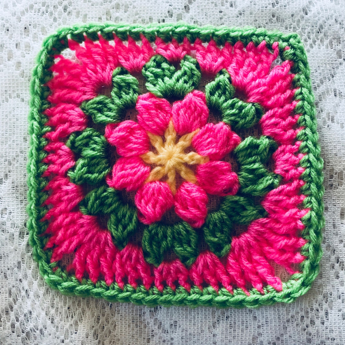 Crochet Fun Flower Granny Square Pattern. Digital Pdf File in - Etsy