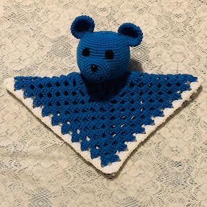 Crochet Bear Lovey Pattern. Digital pdf file in English with US terms.