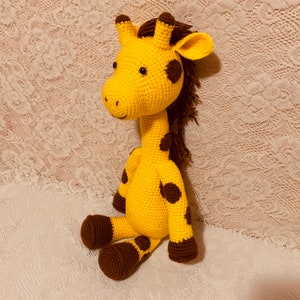 Crochet 18 inch Amigurumi Giraffe Pattern. Digital pdf file in English with US terms.