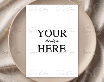 5 Invitation Boho Mockups, 5 Card Mockup Bundle, 5x7 Mockups, Invite Mockup Bundle, Minimal Mockups, Modern Mockups, Canva Mockups Thank you