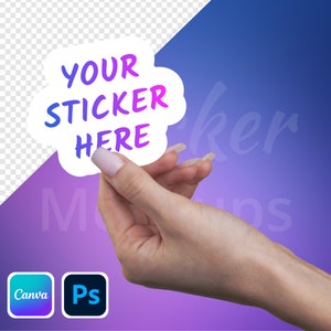 Sticker mockup + Backgrounds, sticker mockup psd, sticker mockup hand, sticker mockup png, sticker mockup bundle, sticker mock up