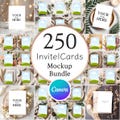250 Invitation Mockup Bundle for Canva | Minimalist, Elegant and Modern Designs, 5x7 Thank You Card Mockup Bundle, Canva Mockup product logo