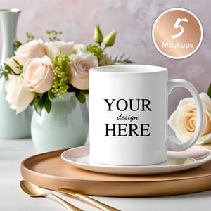 5 Tassen Mockup Bundle Styled 5 Kaffeetasse Tasse Hochzeit Grafik Design Mock Up JPG Digital Download