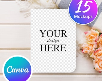 PNG Round Corner Notebook Mockup Bundle, Transparent Background Mock Up, Edit in Canva, Photoshop, Notebook Mockup, Mock up