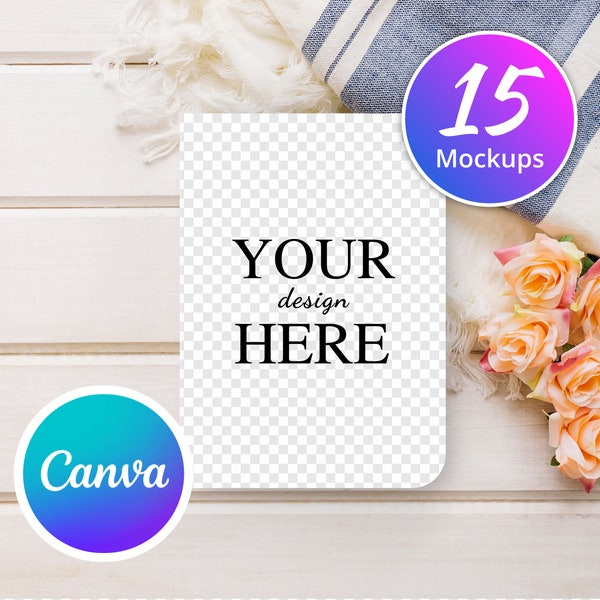 PNG Round Corner Notebook Mockup Bundle, Transparent Background Mock Up, Edit in Canva, Photoshop, Notebook Mockup, Mock up