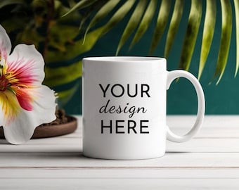 Coffee Cup Mug Mockup Styled Stock Photography Wedding Mug Photo Graphic Design Mock Up JPG Digital Download