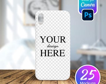 Phone Case Mockup, 25 iPhone Case Mockups, iPhone Case Mockup for Canva, Phone Case Mock Up, iPhone Cover Mockup