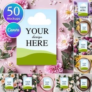 50 Einladungs-Mockups, Karten-Mockup-Bundle, CANVA-TEMPLATE-LINK, 5x7-Mockups, Einladungs-Mockup-Bundle, moderne Mockups, Canva-Mockups. Vielen Dank