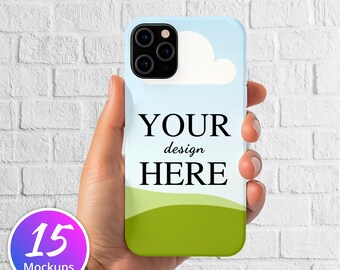Phone Case Mockup, 15 iPhone Case Mockups, Canva Template link Mock Up, Edit in Canva, Mockup, Mock up