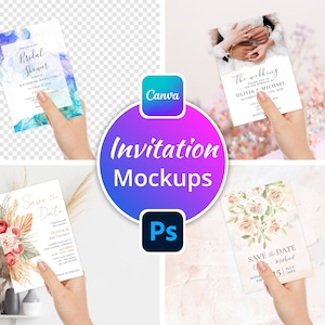 Mockup di biglietti 5x7 Mockup di biglietti Boho Mockup di inviti di nozze Mockup di biglietti di auguri Mockup di cancelleria per matrimoni Mockup di inviti Mockup minimalista