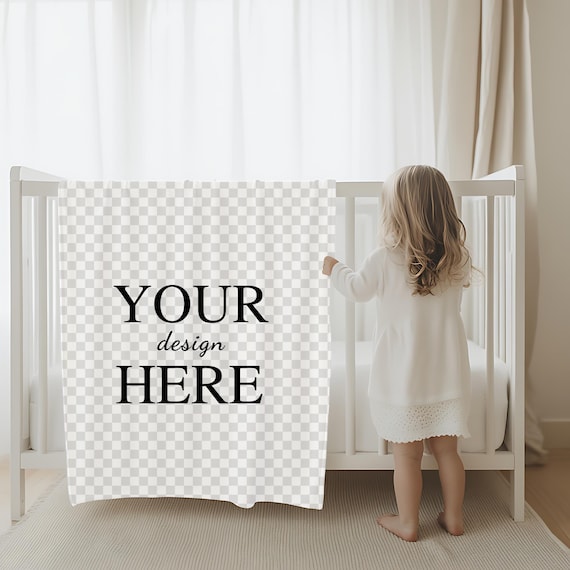5 Baby blanket PNG mockup | Fleece, Sherpa, Velveteen Plush, Microfiber Blanket | Mockup Bundles | Canva Overlay | Drag and Drop Mockups