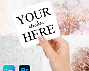 Sticker mockup, sticker mockup PNG and PSD, sticker mockup hand, sticker mockup png, sticker mockup bundle, sticker mock up