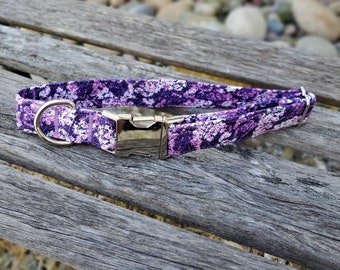 Dog Collar, PurpleDog Collar, Flower Collar,  Fashion Dog Collar, Durable Dog Collar