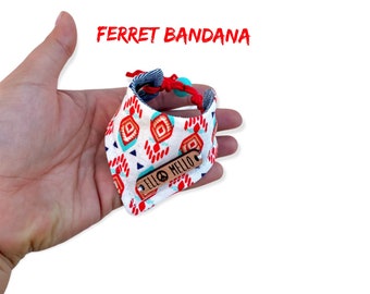 Ferret Bandana - Ferret scarf - Ferret accessories - Clothes for ferrets - Gifts for ferrets - Ferret shop